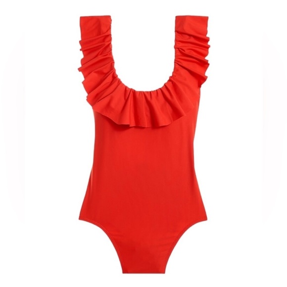 J.crew ruffles open back one piece - Picture 3 of 9